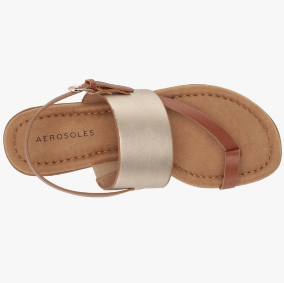 Aerosoles Avea Sandals Gold 8.5 - Picture 3 of 8